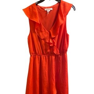BCBGeneration sz Med Dark Orange Faux Wrap Dress